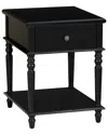 Linon Pike Side Table In Black