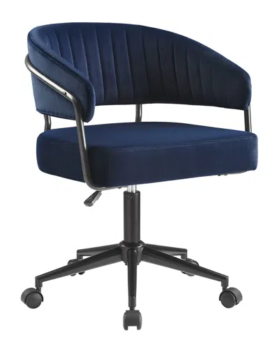 Linon Portland Office Chair In Blue
