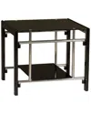 Linon Rectangular End Table In Black