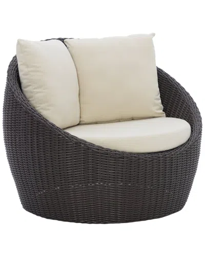 Linon Reza Outdoor Snuggle Chair In Gray