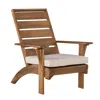 Linon Rockport Brown Outdoor Chair In Brown