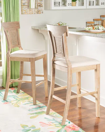 Linon Rylan Bar Stool In Neutral
