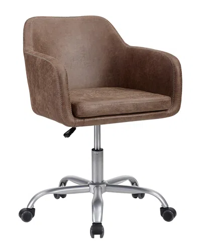 Linon Rylen Office Chair In Brown
