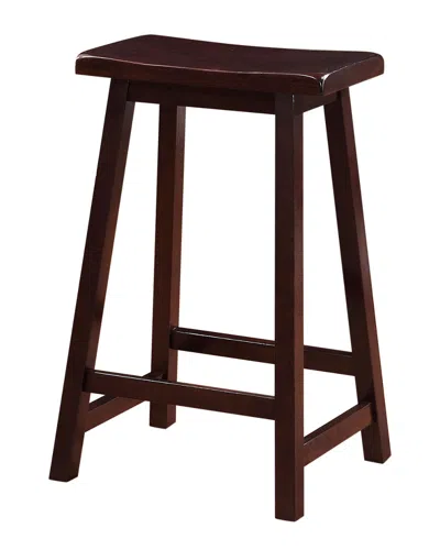 Linon Saddle Counter Stool In Brown