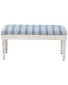 Linon Sally Small Seashell Bench In Blue