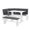 Linon Sasha Charcoal Nook In White