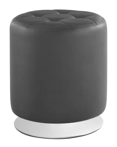 Linon Saylor Swivel Ottoman In Brown