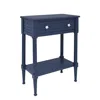 Linon Seaboard Accent Table Navy In Blue