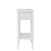 Linon Seaboard End Table White In White