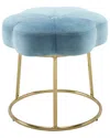 Linon Seraphina Accent Vanity Stool In Blue
