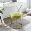 Linon Seraphina Accent Vanity Stool, Green In Yellow