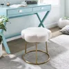 Linon Seraphina Accent Vanity Stool, White In Blue