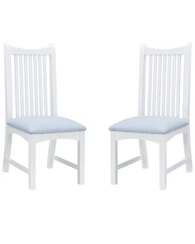 Linon Set Of 2 Bonnie Upholstered Side Chairs In White
