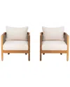 Linon Set Of 2 Chaddsley Outdoor Club Chair In White