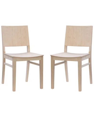 Linon Set Of 2 Devin Unfinished Side Chairs