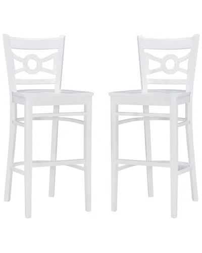 Linon Set Of 2 Teresa Barstools In White
