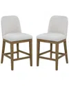 Linon Set Of 2 Tucker Upholstered Counter Stools