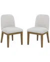 Linon Set Of 2 Tucker Upholstered Side Chair In White