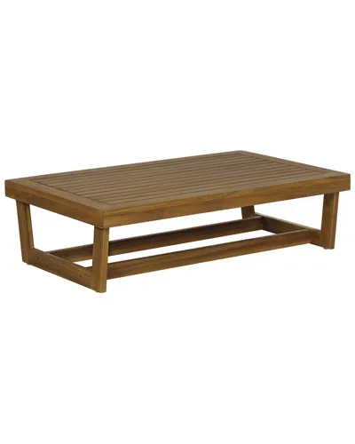 Linon Silbury Outdoor Cocktail Table In Brown