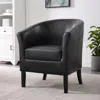 Linon Simon Black Club Chair In Black