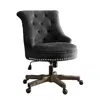 Linon Sinclair Office Chair, Charcoal Gray In Black