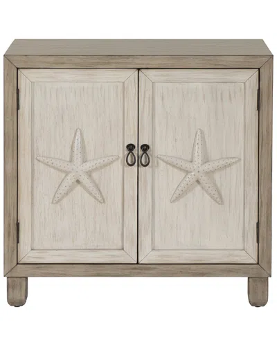 Linon Solomon Starfish 2-door Cabinet In Gray