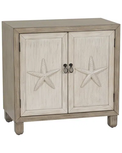Linon Solomon Starfish 2-door Cabinet In Neutral