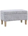 Linon Stephanie Seashell Storage Bench