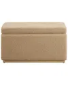 Linon Sunny Rectangle Ottoman In Brown
