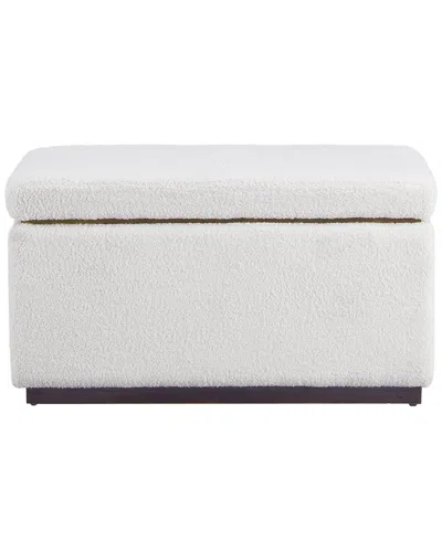 Linon Sunny Rectangle Ottoman In White