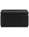 Linon Sunny Rectangle Ottoman In Black