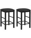 Linon Tavern Set Of 2 Counter Stools In Black