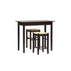 Linon Tavern Three Piece Counter Set In Brown