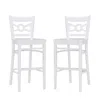 Linon Teresa Barstool White Set Of 2 In White