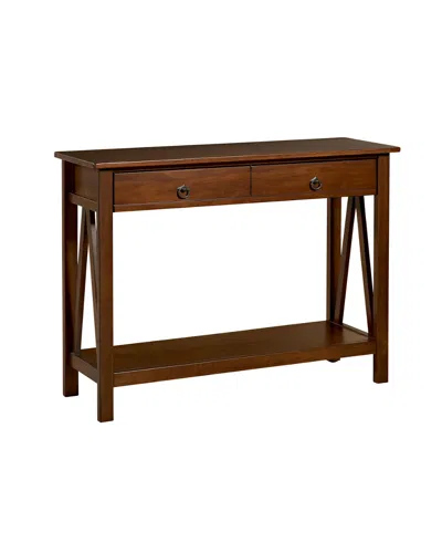 Linon Titian Console Table In Brown