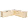 Linon Tobin Backless Nook Unfinished In Neutral