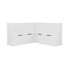 Linon Tobin Corner Breakfast Nook, White In White