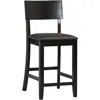 Linon Torino 24 In Contemporary Counter Stool In Black