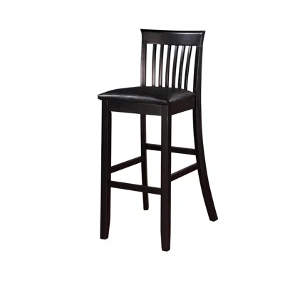 Linon Torino 30 In Craftsman Bar Stool In Black