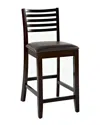 Linon Triena 24 In Ladder Counter Stool In Brown