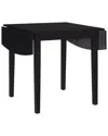 Linon Torino Square Drop Leaf Table In Black