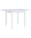 Linon Torino Square Drop Leaf Table In White