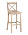 Linon Torino X-back Bar Stool In Neutral