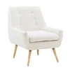 Linon Trelis Chair, Sherpa In White