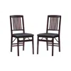 Linon Triena 18 In Mission Back Folding Chair - Set Of Two In Brown
