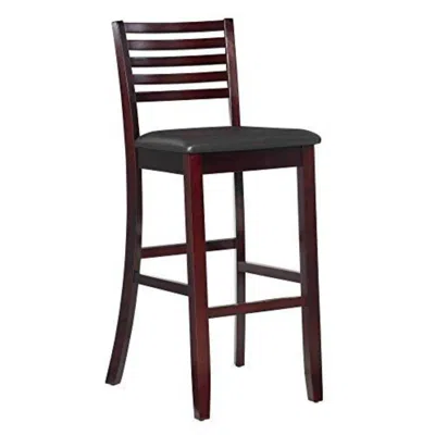 Linon Triena 30 In Ladder Bar Stool In Brown