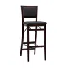 Linon Triena 30 In Pad Back Folding Bar In Black