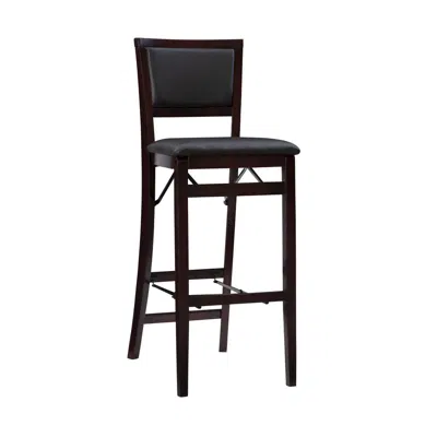 Linon Triena 30 In Pad Back Folding Bar In Black