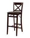 Linon Triena Folding Bar Stool In Brown