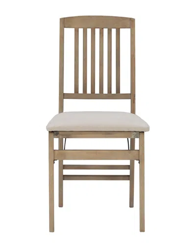 Linon Triena Mission Folding Chair In Brown